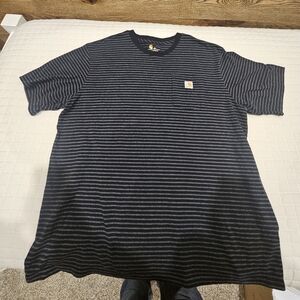 Carhartt Men's Black & Gray Striped Short-Sleeve Tee